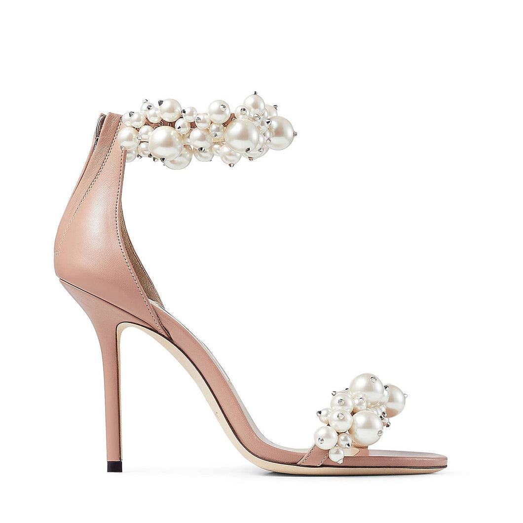 Maisel 100 Pearl-Embellished Nappa Leather Sandals