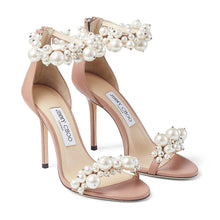 Load image into Gallery viewer, Maisel 100 Pearl-Embellished Nappa Leather Sandals
