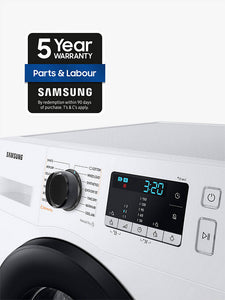 Samsung Series 5 DV80TA020AE Freestanding Heat Pump Tumble Dryer, 8kg Load, White