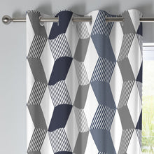 Load image into Gallery viewer, Fusion Magna Navy Eyelet Curtains
