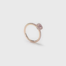 Load and play video in Gallery viewer, Aura fancy intense pink radiant-cut diamond ring
