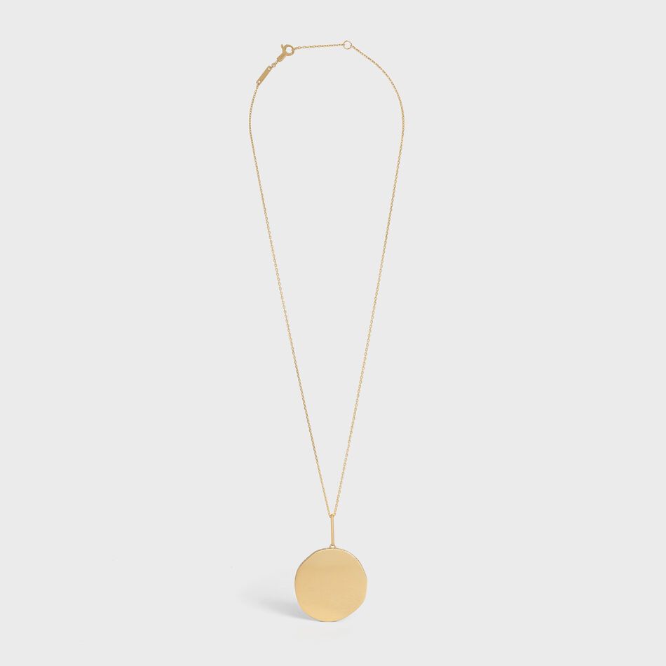 MEDAILLE CELINE LARGE NECKLACE IN YELLOW GOLD AND DIAMONDS