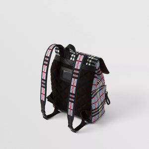 Logo Print Chequerboard Backpack