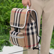 Load image into Gallery viewer, Vintage Check Cotton Backpack
