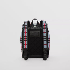 Logo Print Chequerboard Backpack