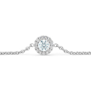 Aura round brilliant diamond bracelet 18 cm
