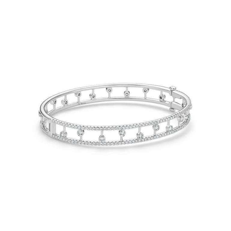 Dewdrop bangle in white gold
