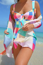Load image into Gallery viewer, Beach robe in Maldives check
