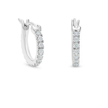 Load image into Gallery viewer, DB Classic hoop earrings in white gold
