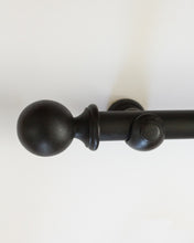 Load image into Gallery viewer, Matt Black Wooden Curtain Pole
