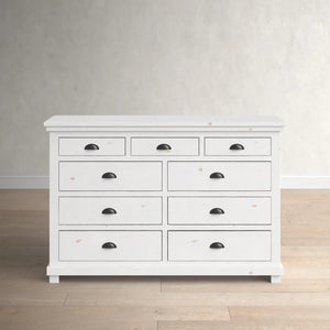 Lockridge 9 Drawer 64'' W Solid Wood Double Dresser