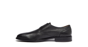 Luisetto Black  Calf leather Single Monk Shoes