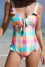 Load image into Gallery viewer, Maldives swimsuit in Maldives check
