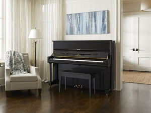 Yamaha P116 Upright Piano; Polished Ebony
