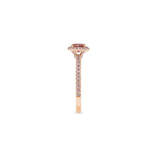 Load image into Gallery viewer, Aura fancy intense pink radiant-cut diamond ring
