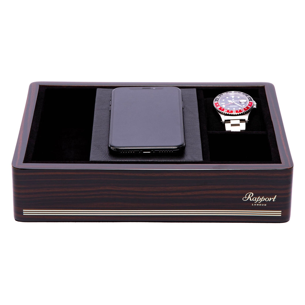 Rapport-Watch Accessories-Wireless Charging Tray Macassar-