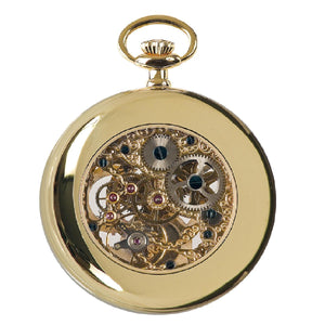 Rapport-Watch Accessories-Open Face Gold Plated Pocket Watch-