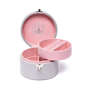 Rapport-Ladies-Grey Round Jewellery Box-