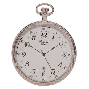 Rapport-Watch Accessories-Slim Open Face Pocket Watch-Silver
