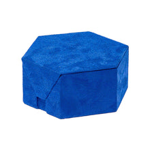 Load image into Gallery viewer, Rapport--Tangram Blue Suede Accessory Box-

