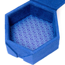 Load image into Gallery viewer, Rapport--Tangram Blue Suede Accessory Box-
