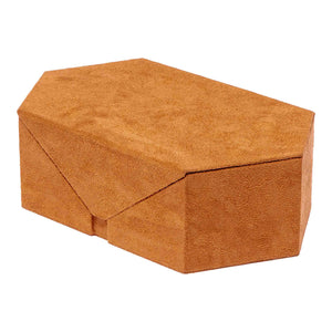 Rapport--Tangram Brown Suede Accessory Box-