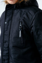 Load image into Gallery viewer, HYPE BLACK PARKA KIDS JACKET
