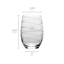 Load image into Gallery viewer, CHEERS SET OF 8 STEMLESS WINE GLASSES
