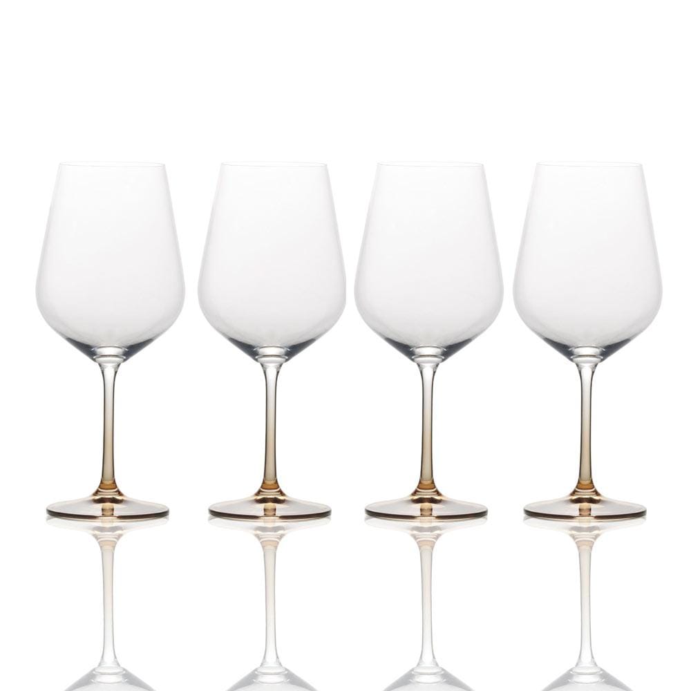 GIANNA OMBRE AMBER SET OF 4 RED WINE GLASSES