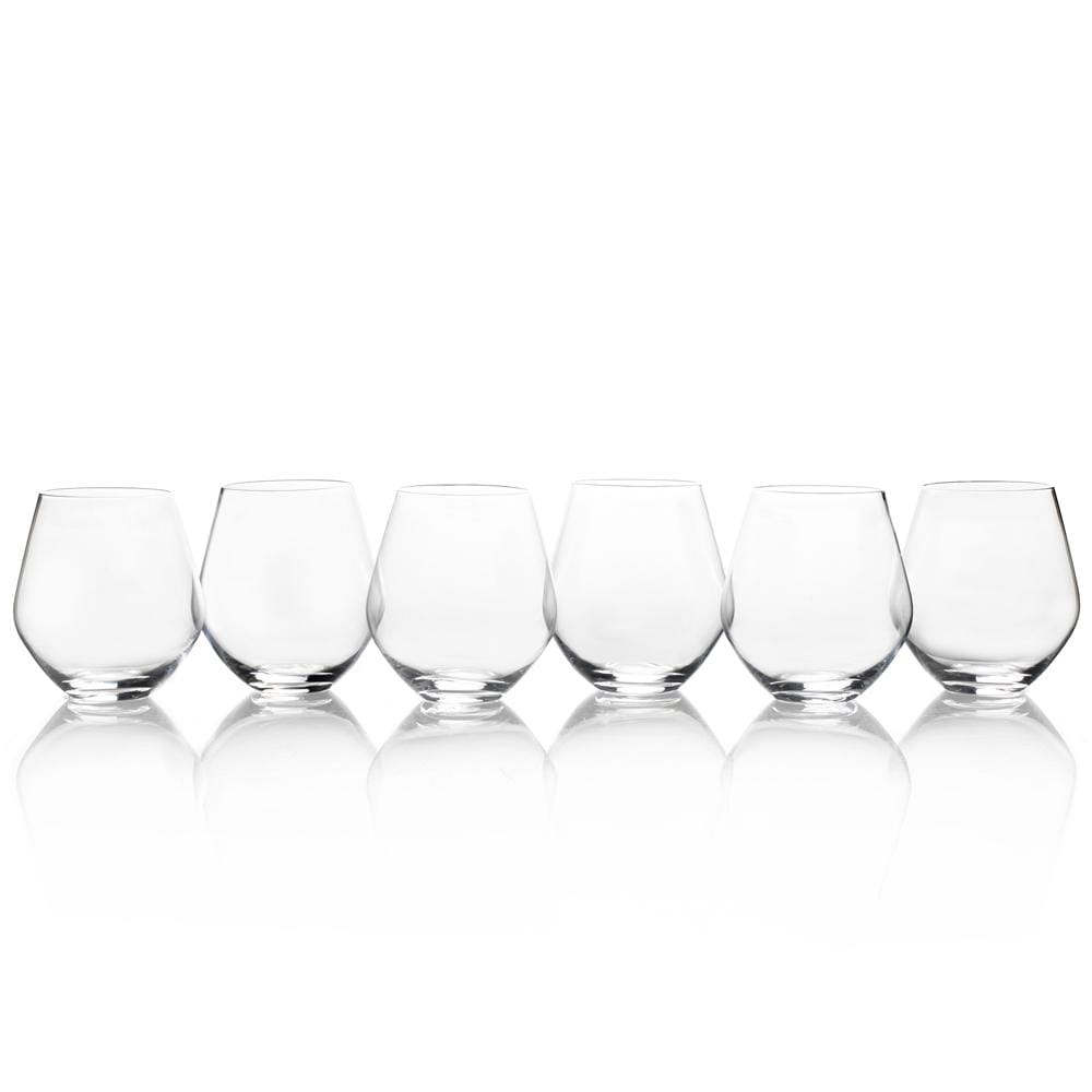GIANNA SET OF 6 ALL PURPOSE STEMLESS WINE GLASSES