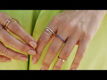 Load and play video in Gallery viewer, Posey 14k Yellow Gold Band Ring in White Diamonds
