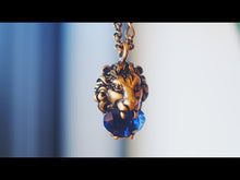 Load and play video in Gallery viewer, White gold lion head necklace
