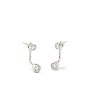 Load image into Gallery viewer, Audrey 14k Yellow Gold Ear Jacket Earrings in White Diamond
