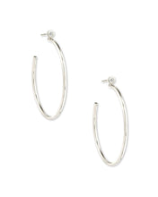 Load image into Gallery viewer, Audrey 14k Yellow Gold Hoop Earrings in White Diamond
