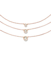 Load image into Gallery viewer, Audrey 14k Rose Gold Pendant Necklace in White Diamond, .25ct
