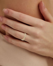 Load image into Gallery viewer, Jordyn 14K Yellow Gold Triple Band Ring in White Diamond
