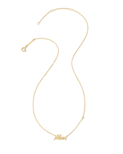 Load image into Gallery viewer, Mom 14k Yellow Gold Pendant Necklace in White Diamonds
