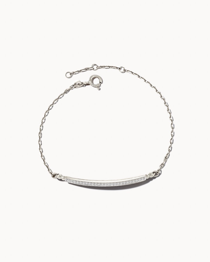 Ott 14k Yellow Gold Delicate Bracelet in White Diamond