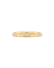 Load image into Gallery viewer, Posey 14k Yellow Gold Band Ring in White Diamonds
