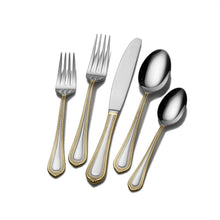 Load image into Gallery viewer, REGENT BEAD GOLD 65 PIECE FLATWARE SET, SERVICE FOR 12
