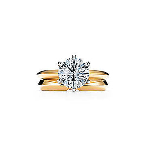The Tiffany Setting Engagement Ring in 18k Yellow Gold Instoreexpert