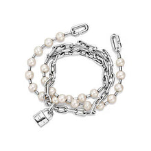 Load image into Gallery viewer, Tiffany Pearl Lock Bracelet
