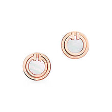 Load image into Gallery viewer, Tiffany Mother-of-pearl Circle Earrings
