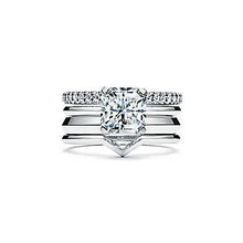 Load image into Gallery viewer, Tiffany True Engagement Ring with a Tiffany True Diamond in Platinum
