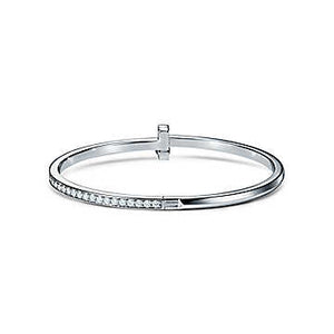 Tiffany T1 Narrow Diamond Hinged Bangle Bracelet