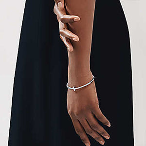 Tiffany T1 Narrow Diamond Hinged Bangle Bracelet
